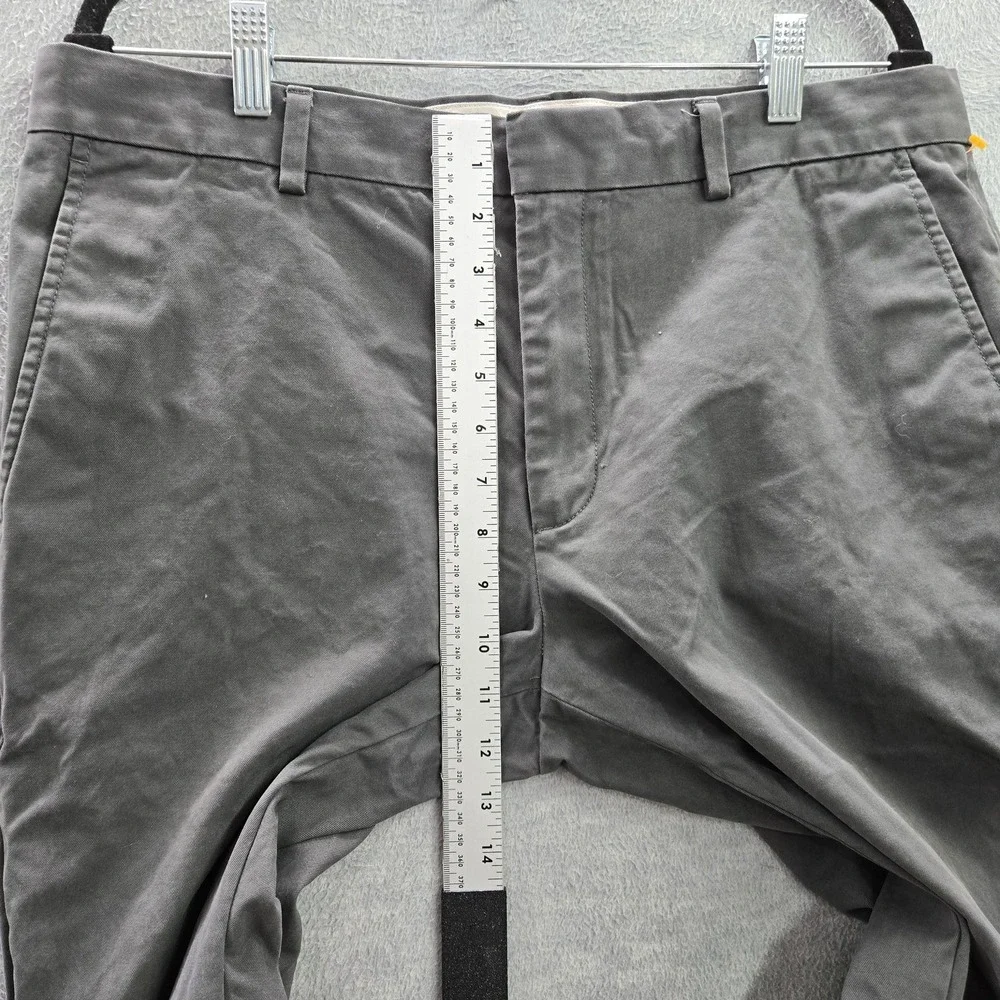 Banana Republic Men Pants 35X32 Gray Chino Twill Fulton Button 30